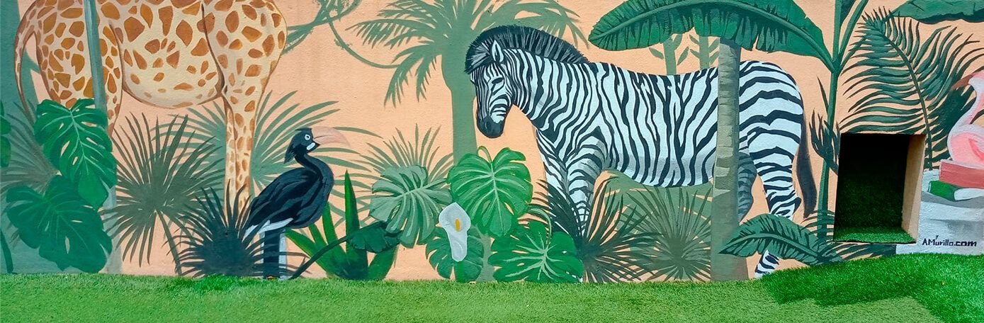 murales infantiles pintados a mano