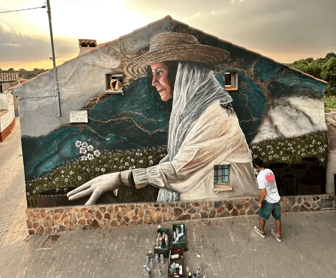 mural realista pintado a mano