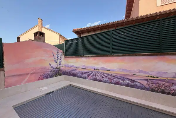 Mural paisaje lavanda, Guadalajara